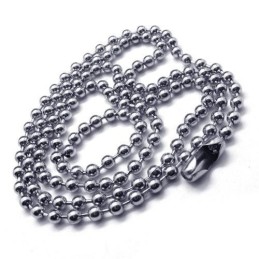 Herrehalskæde Med Tre Ringe I Ren Titanium @