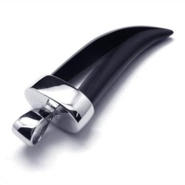 Herre Halskæde Med Ren Titanium Onyx Vedhæng
