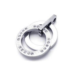 Herrehalskæde Med Vedhæng I Sølv Og Ren Titanium (Ny)