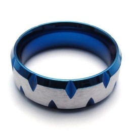 Fint Forarbejdet Smuk I Farver Fremragende Titaniumring