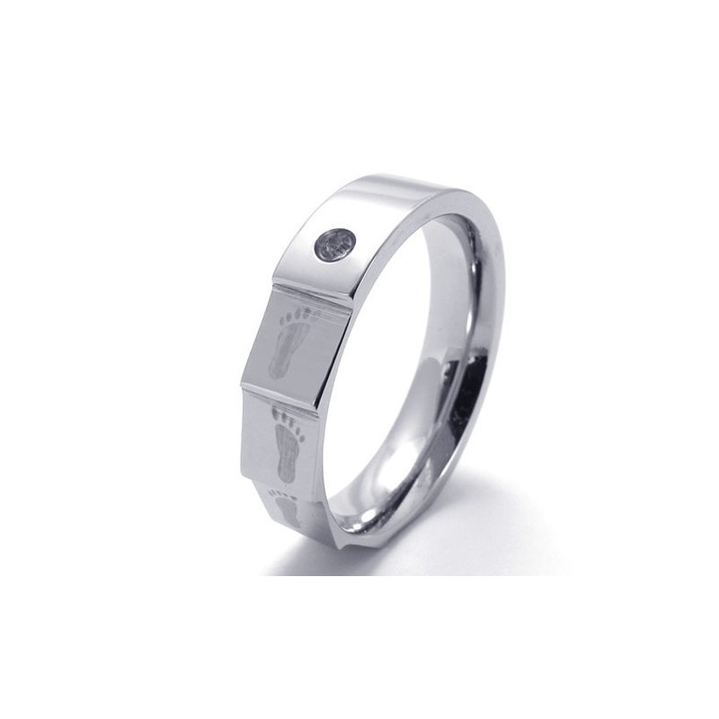 Elegant Form Farve Glans Holdbar I Brug Titaniumring