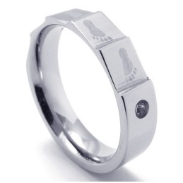 Elegant Form Farve Glans Holdbar I Brug Titaniumring