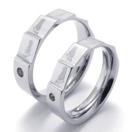 Elegant Form Farve Glans Holdbar I Brug Titaniumring