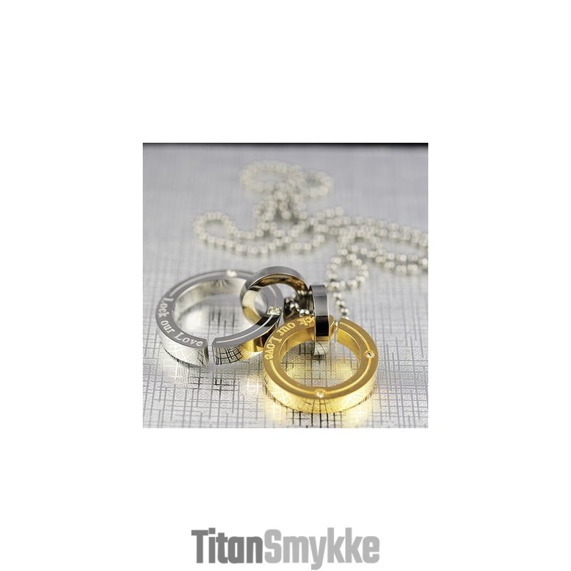 Lock Our Love Sweetheart Lovers Circle Titanium Vedhæng