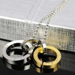 Lock Our Love Sweetheart Lovers Circle Titanium Vedhæng