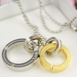 Lock Our Love Sweetheart Lovers Circle Titanium Vedhæng