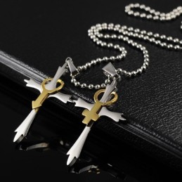 Titanium Kors Halskæde Vedhæng Til Mænd Og Kvinder Med Mandlige Og Kvindelige Symboler