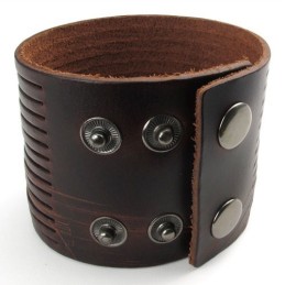 Dygtig Fremstilling Delikate Farver Pålidelig Kvalitet Titanium Læderarmbånd
