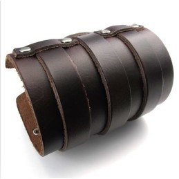 Dygtig Fremstilling Delikate Farver Pålidelig Kvalitet Titanium Læderarmbånd