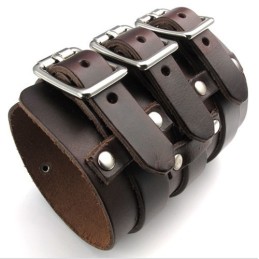 Dygtig Fremstilling Delikate Farver Pålidelig Kvalitet Titanium Læderarmbånd