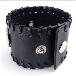 Dygtig Fremstilling Delikate Farver Pålidelig Kvalitet Titanium Læderarmbånd