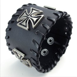 Dygtig Fremstilling Delikate Farver Pålidelig Kvalitet Titanium Læderarmbånd