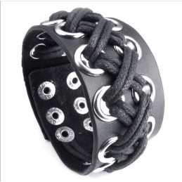 Dygtig Fremstilling Delikate Farver Pålidelig Kvalitet Titanium Læderarmbånd