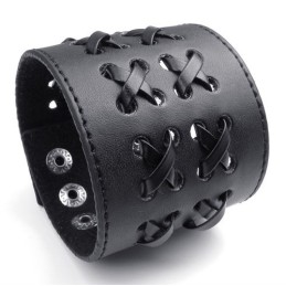 Dygtig Fremstilling Delikate Farver Pålidelig Kvalitet Titanium Læderarmbånd
