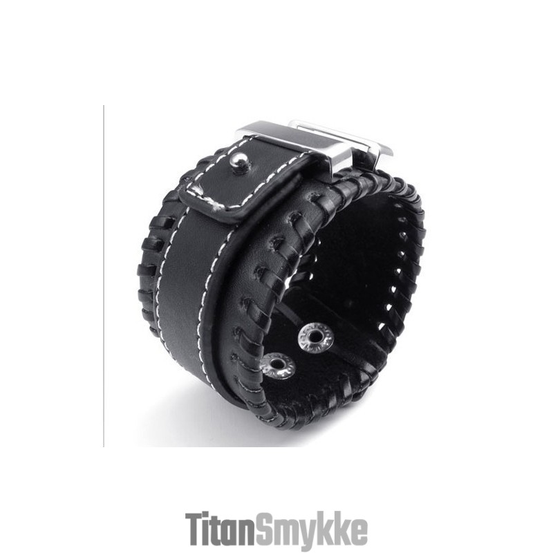 Behændigt Design I Delikate Farver I Fremragende Kvalitet Med Titaniumlæderarmbånd