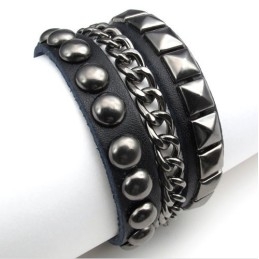 Fint Forarbejdede Delikate Farver, Pålidelig Kvalitets Titanium Læderarmbånd