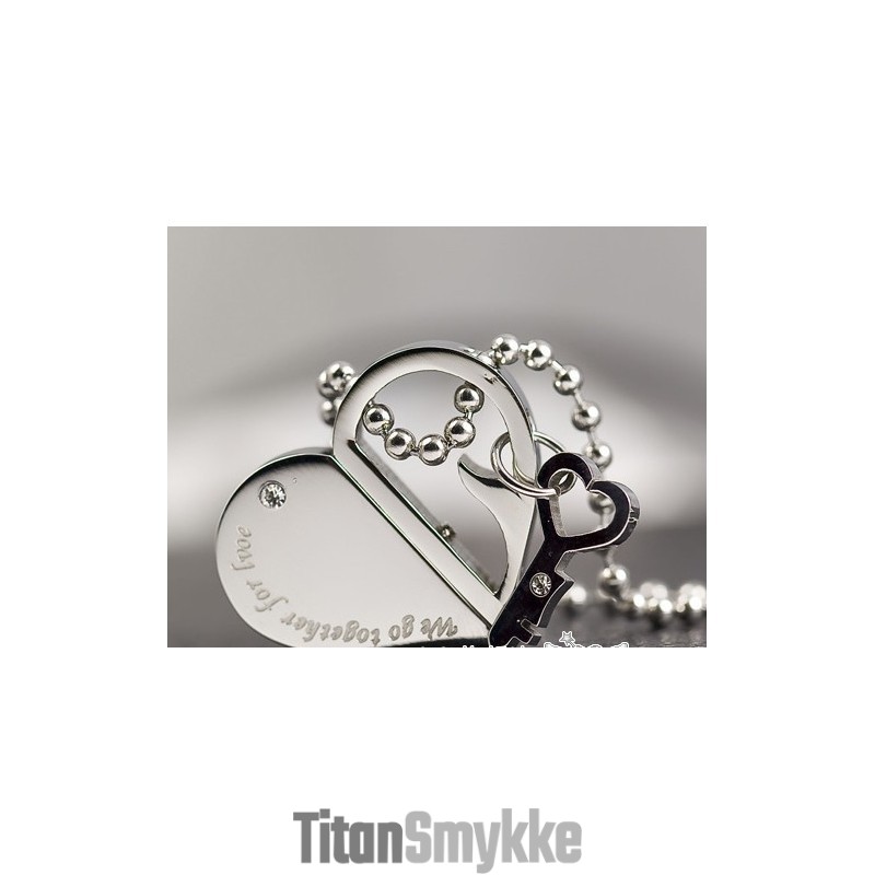 We Go Together For Love - Moderigtig Titanium Halskæde Vedhæng