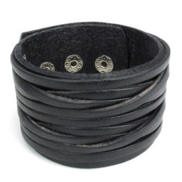 Dygtig Fremstilling Delikate Farver Pålidelig Kvalitet Titanium Læderarmbånd