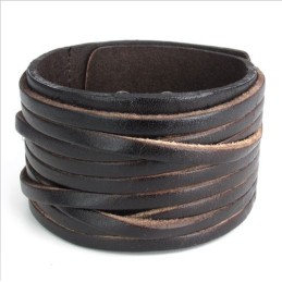 Dygtig Fremstilling Delikate Farver Pålidelig Kvalitet Titanium Læderarmbånd