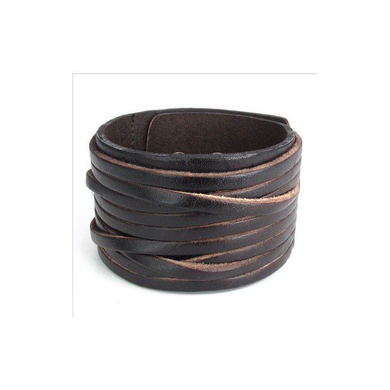 Dygtig Fremstilling Delikate Farver Pålidelig Kvalitet Titanium Læderarmbånd