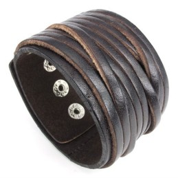 Dygtig Fremstilling Delikate Farver Pålidelig Kvalitet Titanium Læderarmbånd