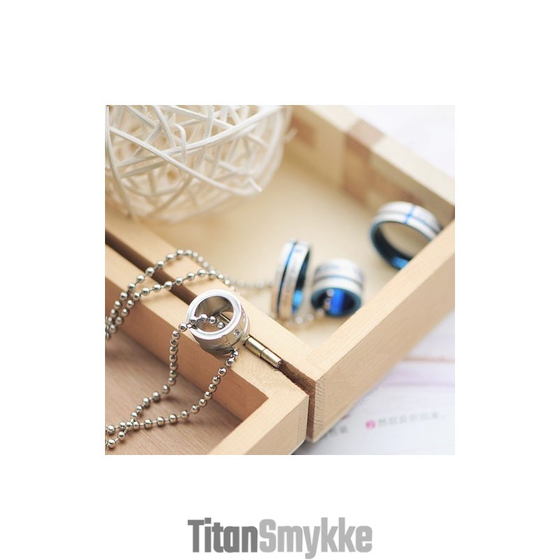 Love Only You Sweetheart Rings Circle Titanium Halskæde Vedhæng Love Only You Sweetheart Rings Circle Titanium Halskæde Vedhæng