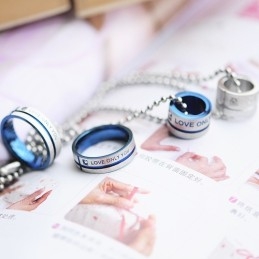 Love Only You Sweetheart Rings Circle Titanium Halskæde Vedhæng