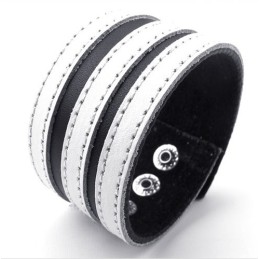 Dygtig Fremstilling Delikate Farver Pålidelig Kvalitet Titanium Læderarmbånd