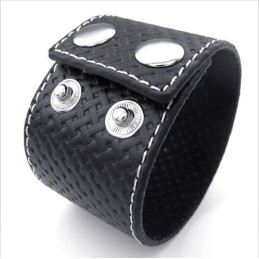 Dygtig Fremstilling Delikate Farver Pålidelig Kvalitet Titanium Læderarmbånd