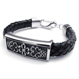 Moderigtige Mønstre, Delikate Farver, Fremragende Titanium Læderarmbånd