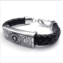 Attraktivt Design, Delikate Farver, Fremragende Kvalitet, Titanium Læderarmbånd