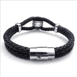 Attraktivt Design, Delikate Farver, Fremragende Kvalitet, Titanium Læderarmbånd