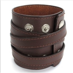 Fint Forarbejdede Delikate Farver, Pålidelig Kvalitets Titanium Læderarmbånd