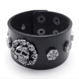 Attraktivt Design, Delikate Farver, Pålidelig Kvalitets Titanium Læderarmbånd