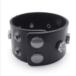 Attraktivt Design, Delikate Farver, Pålidelig Kvalitets Titanium Læderarmbånd