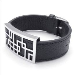 Attraktivt Design, Delikate Farver, Pålideligt Titanium Læderarmbånd Af Høj Kvalitet