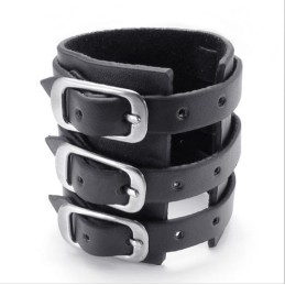 Dygtig Fremstilling Delikate Farver Pålidelig Kvalitet Titanium Læderarmbånd