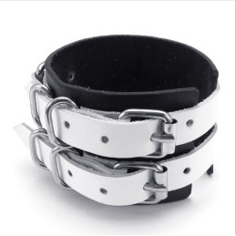 Dygtig Fremstilling Delikate Farver Pålidelig Kvalitet Titanium Læderarmbånd