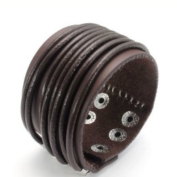 Dygtig Fremstilling Delikate Farver Pålidelig Kvalitet Titanium Læderarmbånd