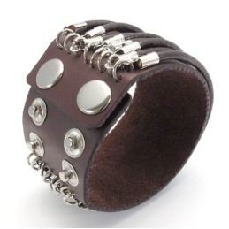 Dygtig Fremstilling Delikate Farver Pålidelig Kvalitet Titanium Læderarmbånd