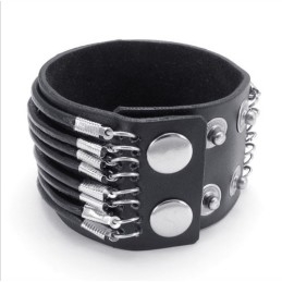 Dygtig Fremstilling Delikate Farver Pålidelig Kvalitet Titanium Læderarmbånd