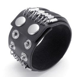 Dygtig Fremstilling Delikate Farver Pålidelig Kvalitet Titanium Læderarmbånd