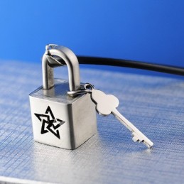 Moderigtig Femtakket Stjerne Titanium Lås Halskæde Vedhæng