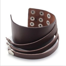 Dygtig Fremstilling Delikate Farver Pålidelig Kvalitet Titanium Læderarmbånd