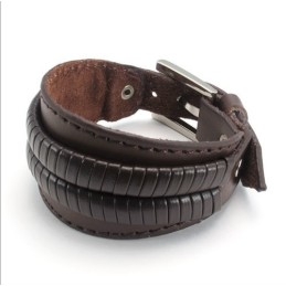 Dygtig Fremstilling Delikate Farver Pålidelig Kvalitet Titanium Læderarmbånd