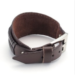 Dygtig Fremstilling Delikate Farver Pålidelig Kvalitet Titanium Læderarmbånd