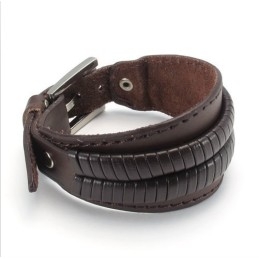 Dygtig Fremstilling Delikate Farver Pålidelig Kvalitet Titanium Læderarmbånd