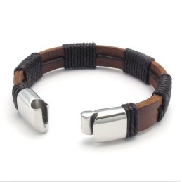 Behændigt Design Smukt I Farver Pålidelig Kvalitets Titanium Læderarmbånd
