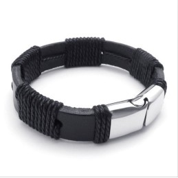 Behændigt Design, Delikate Farver, Pålidelig Kvalitet, Titanium Læderarmbånd
