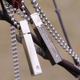 Moderigtige Kubiske Raffinerede Kæreste-Elskere Titanium Halskædevedhæng